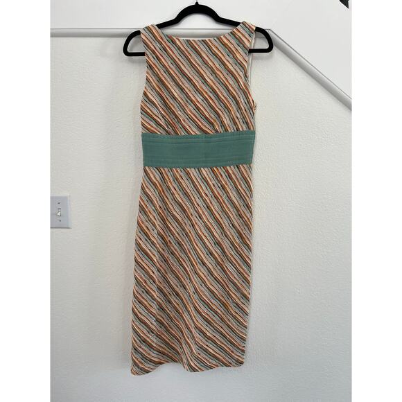 Kay Unger NY Striped Sheath Knee Length Cocktail Dress Size 6 Chic Y2K - Picture 1 of 14